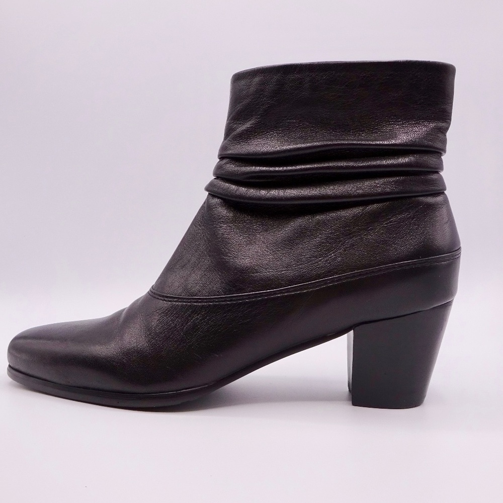 David Tate Shadow Black Leather Ankle Boots 7N